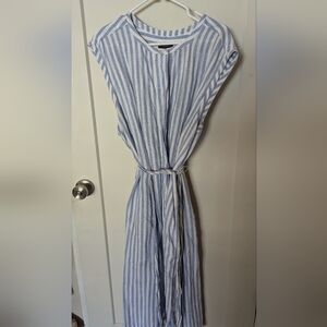JCREW LINEN TIE WAIST DRESS 3X
